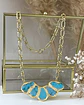 Collar Marina Placa Turquesa Gold  - Miniatura 3