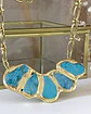 Collar Marina Placa Turquesa Gold  - Miniatura 1