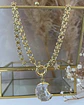 Collar Luna Cuarzo Punto luz eslabones mixtos Gold  - Miniatura 1