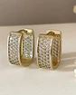 Aros Luxury Rectangulares Circones Gold - Miniatura 1
