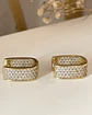 Aros Luxury Rectangulares Circones Gold - Miniatura 5