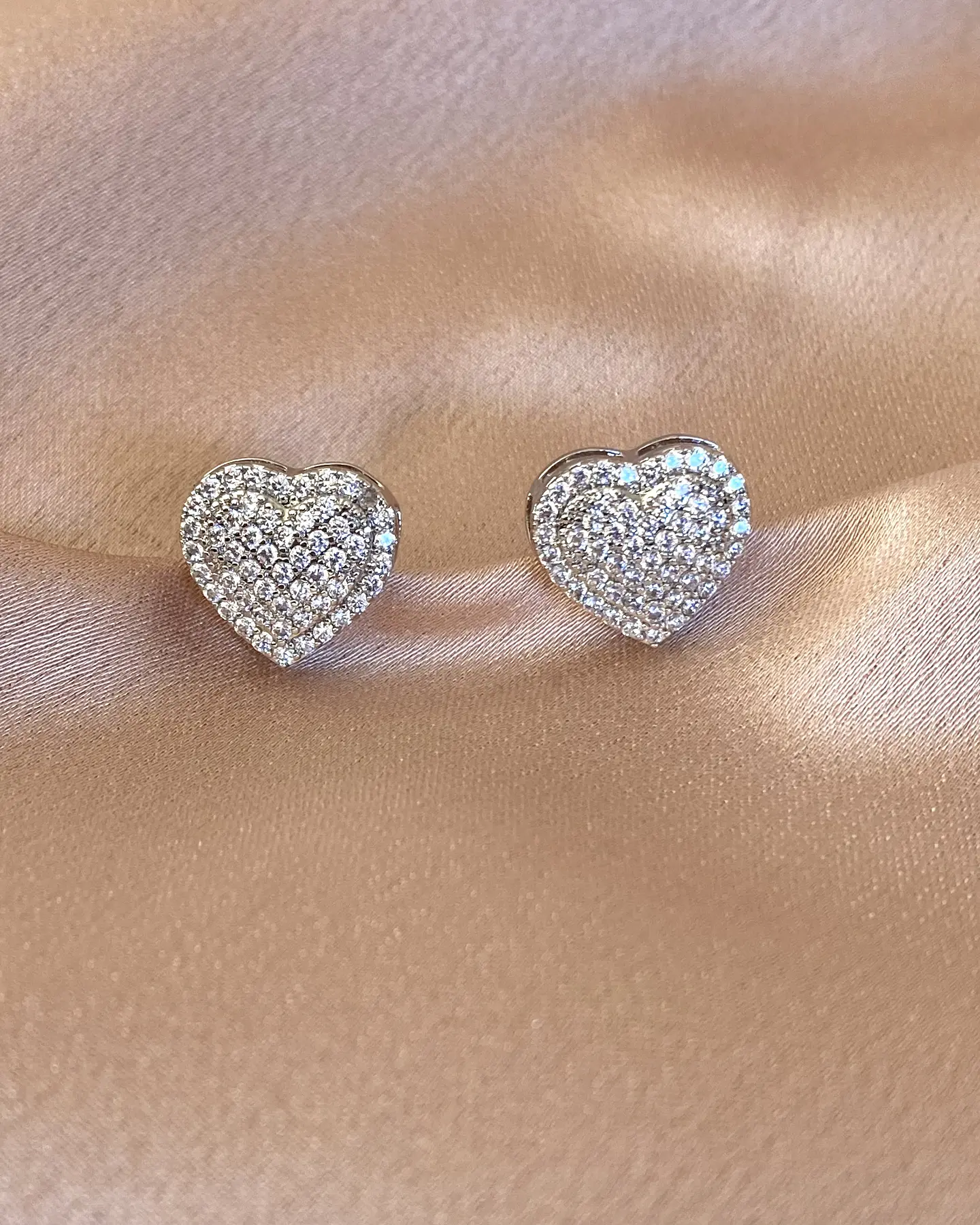 Aros Corazón Circones Silver 3