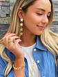 Aros  Maxi Estrellas Cascada Gold - Miniatura 1