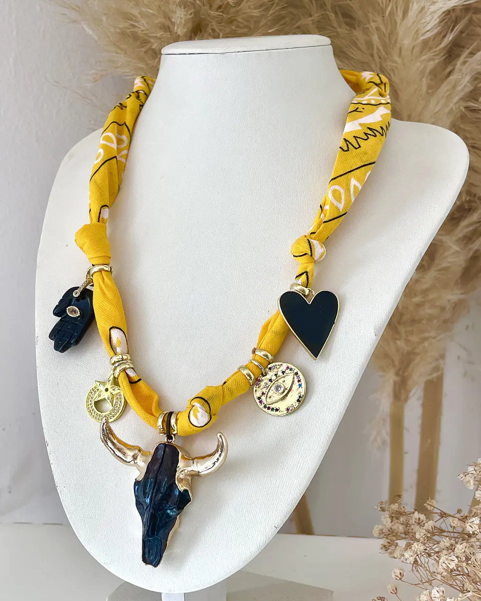 Collar Bandana Amarillo Toro Multidije Gold  6