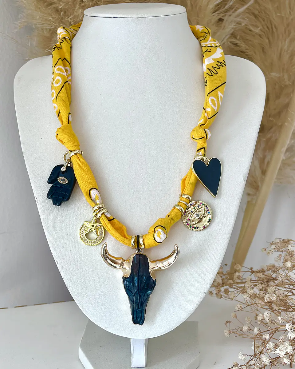 Collar Bandana Amarillo Toro Multidije Gold  1