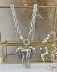 Collar Maxi Elefante Tibetano Silver  - Miniatura 6