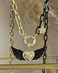Collar Corazón Alado Black & Gold - Miniatura 3