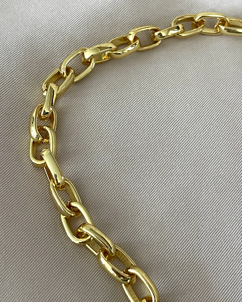 Collar Medalla Virgen de los Rayos Maxi eslabones Gold 5