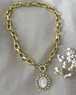 Collar Medalla Virgen de los Rayos Maxi eslabones Gold - Miniatura 2