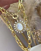 Collar Medalla Virgen de los Rayos Maxi eslabones Gold - Miniatura 1