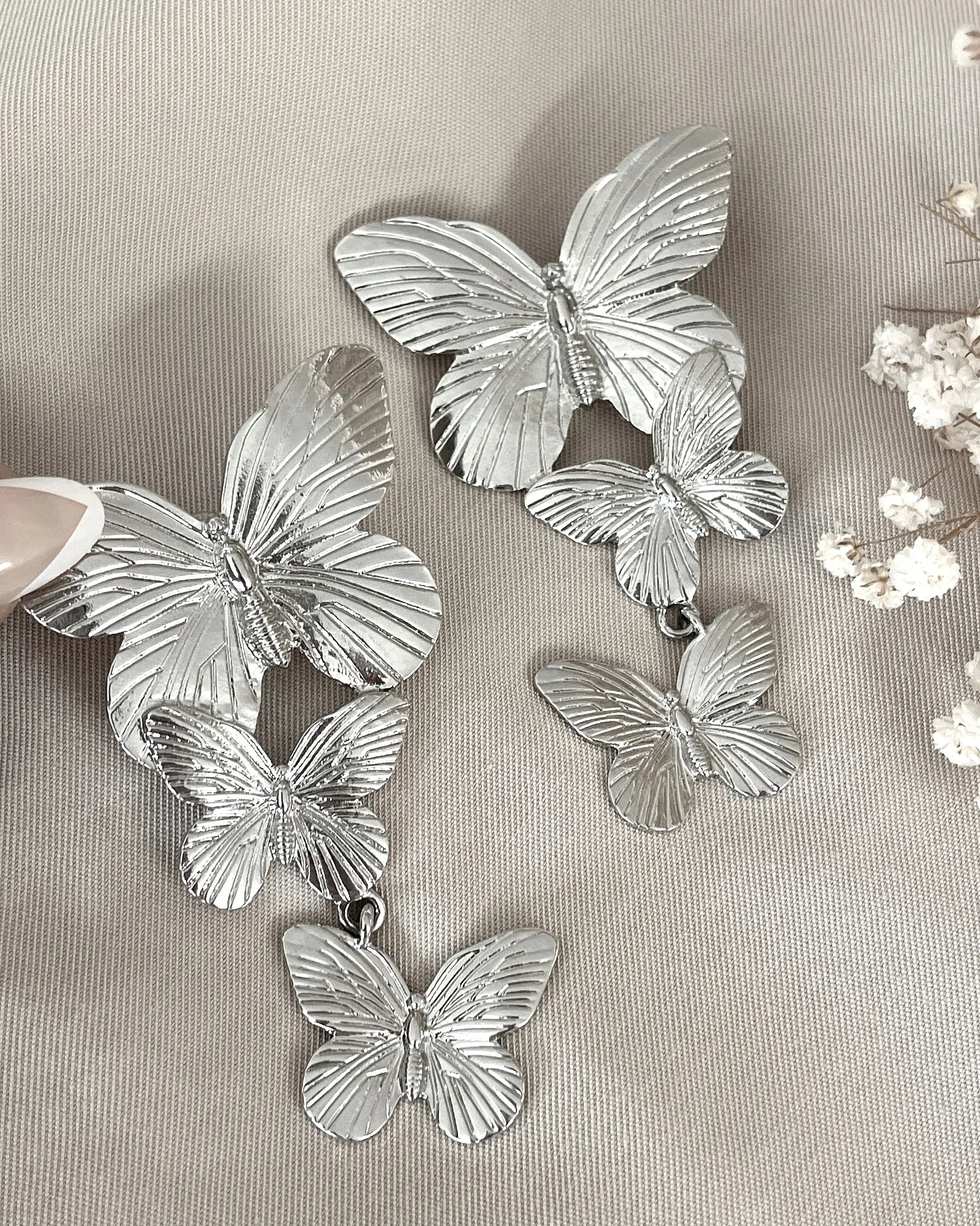 Maxi Aros Trío  Mariposas Silver 7