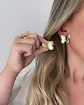 Aros Mariposa solitaria Gold - Miniatura 6
