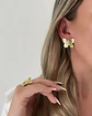 Aros Mariposa solitaria Gold - Miniatura 4