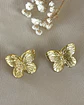 Aros Mariposa solitaria Gold - Miniatura 3