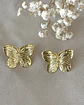 Aros Mariposa solitaria Gold - Miniatura 1