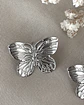Aros Mariposa solitaria Silver - Miniatura 2