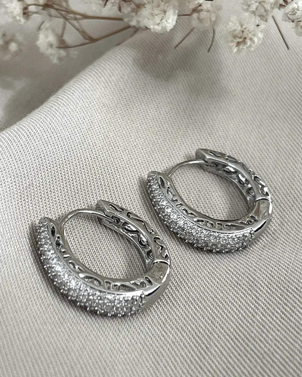 Aros Argolla Circones Silver 1