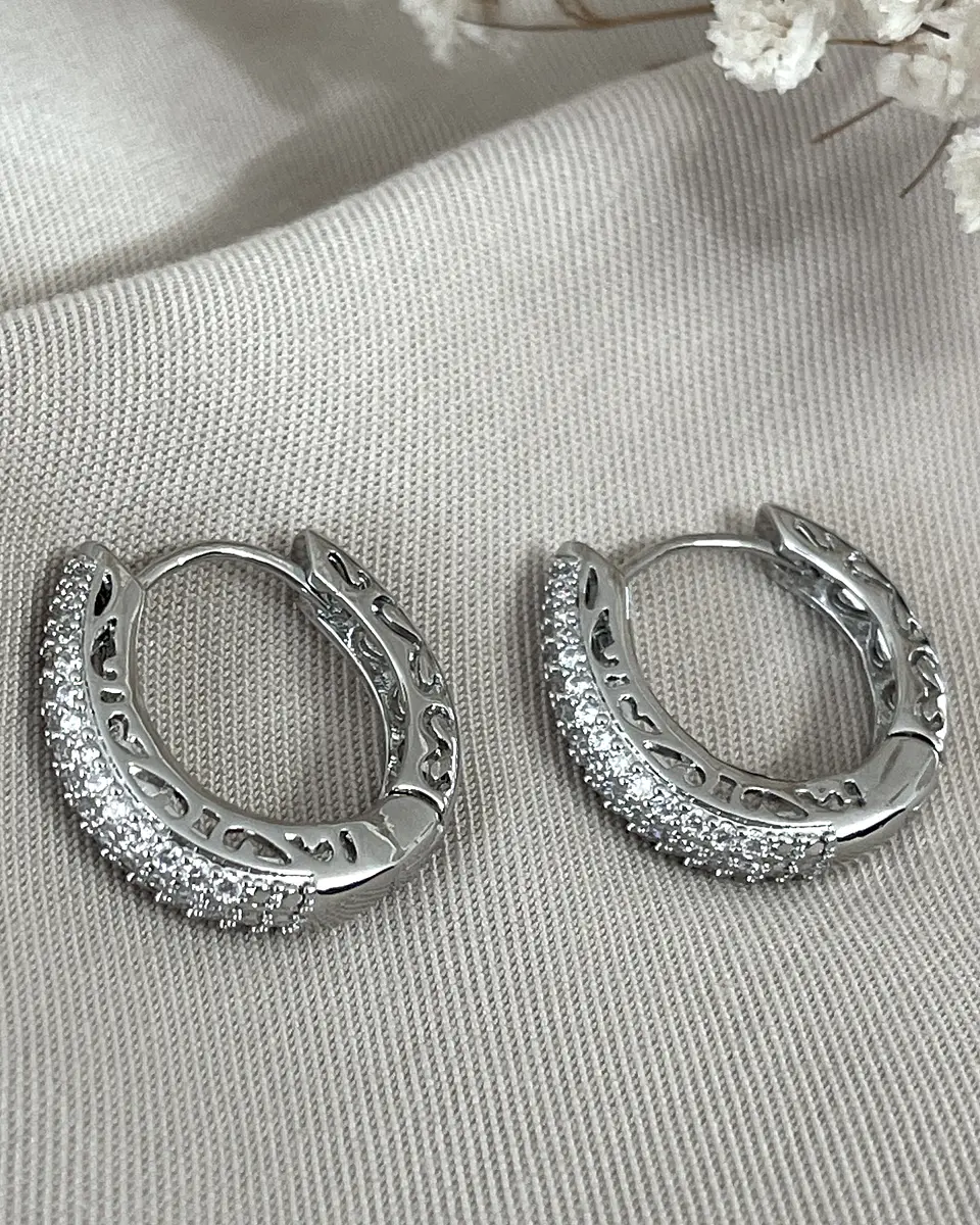 Aros Argolla Circones Silver 3