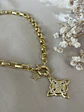 Collar Nudo de Bruja eslabones rectangulares punto de luz Gold - Miniatura 2