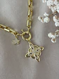 Collar Nudo de Bruja eslabones rectangulares punto de luz Gold - Miniatura 4