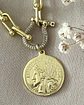 Collar Medalla Francesa Eslabones Tiffany conector Luxury gold - Miniatura 4
