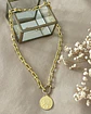 Collar Medalla Francesa Eslabones Tiffany conector Luxury gold - Miniatura 7