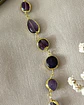 Collar Amatistas Pulidas Corazón Circones Gold - Miniatura 4