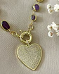 Collar Amatistas Pulidas Corazón Circones Gold - Miniatura 2