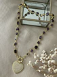 Collar Amatistas Pulidas Corazón Circones Gold - Miniatura 6