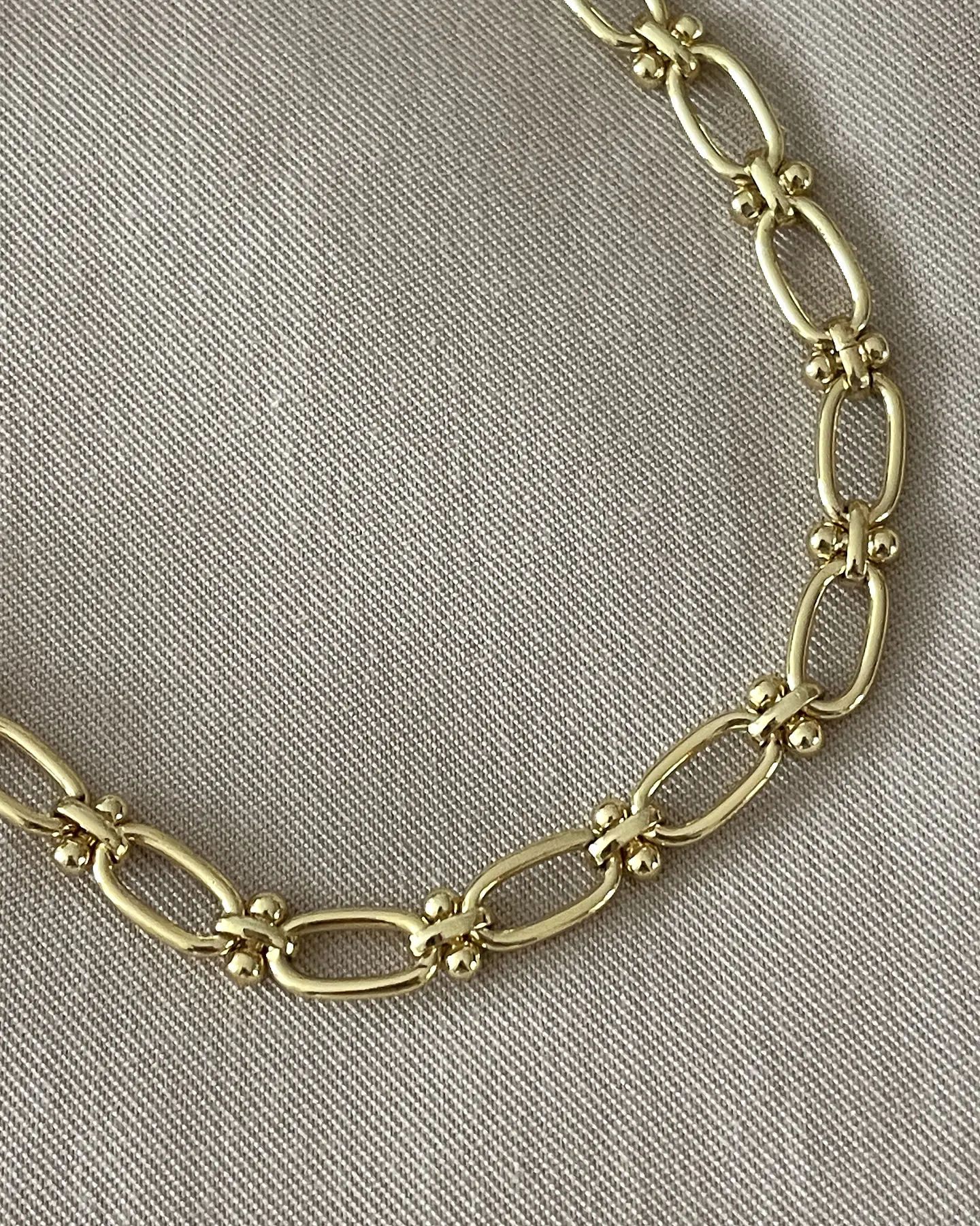 Collar Leia eslabones mixtos gold 4