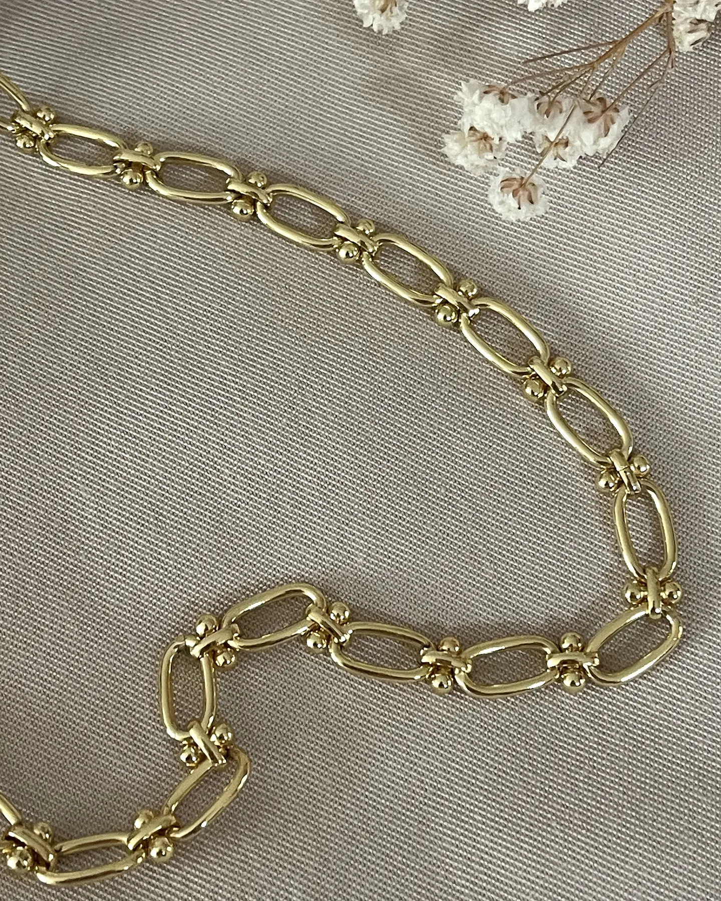 Collar Leia eslabones mixtos gold 5