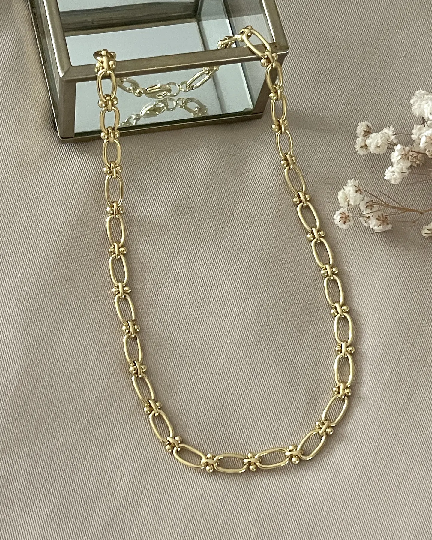 Collar Leia eslabones mixtos gold 2