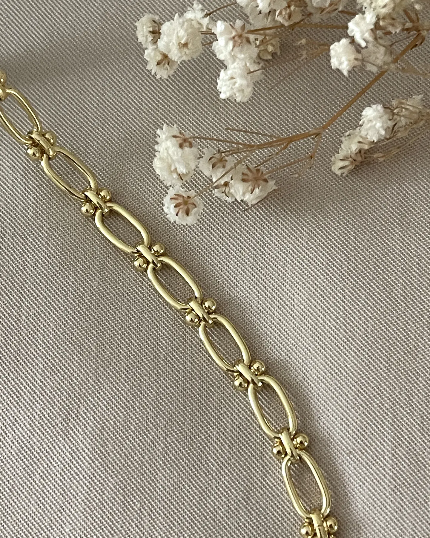 Collar Leia eslabones mixtos gold 6