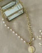 Collar Medalla Virgen Circones con perlas y eslabones gold - Miniatura 4