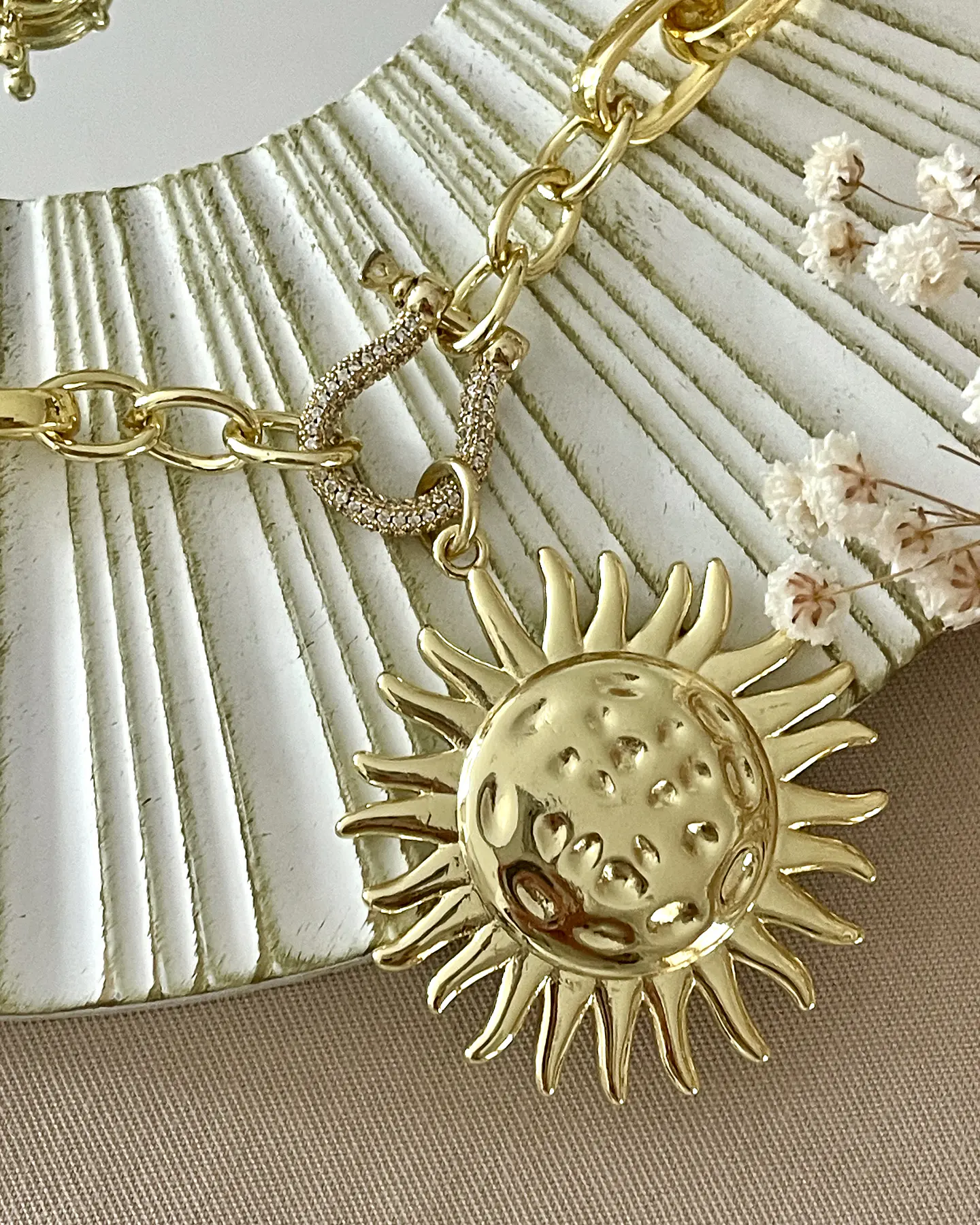Collar XL Maxi Girasol eslabones mixtos  3