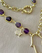 Collar XL Dúo de Mano Protectora de Fátima Amatistas y eslabones gold - Miniatura 4