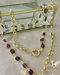 Collar XL Dúo de Mano Protectora de Fátima Amatistas y eslabones gold - Miniatura 5