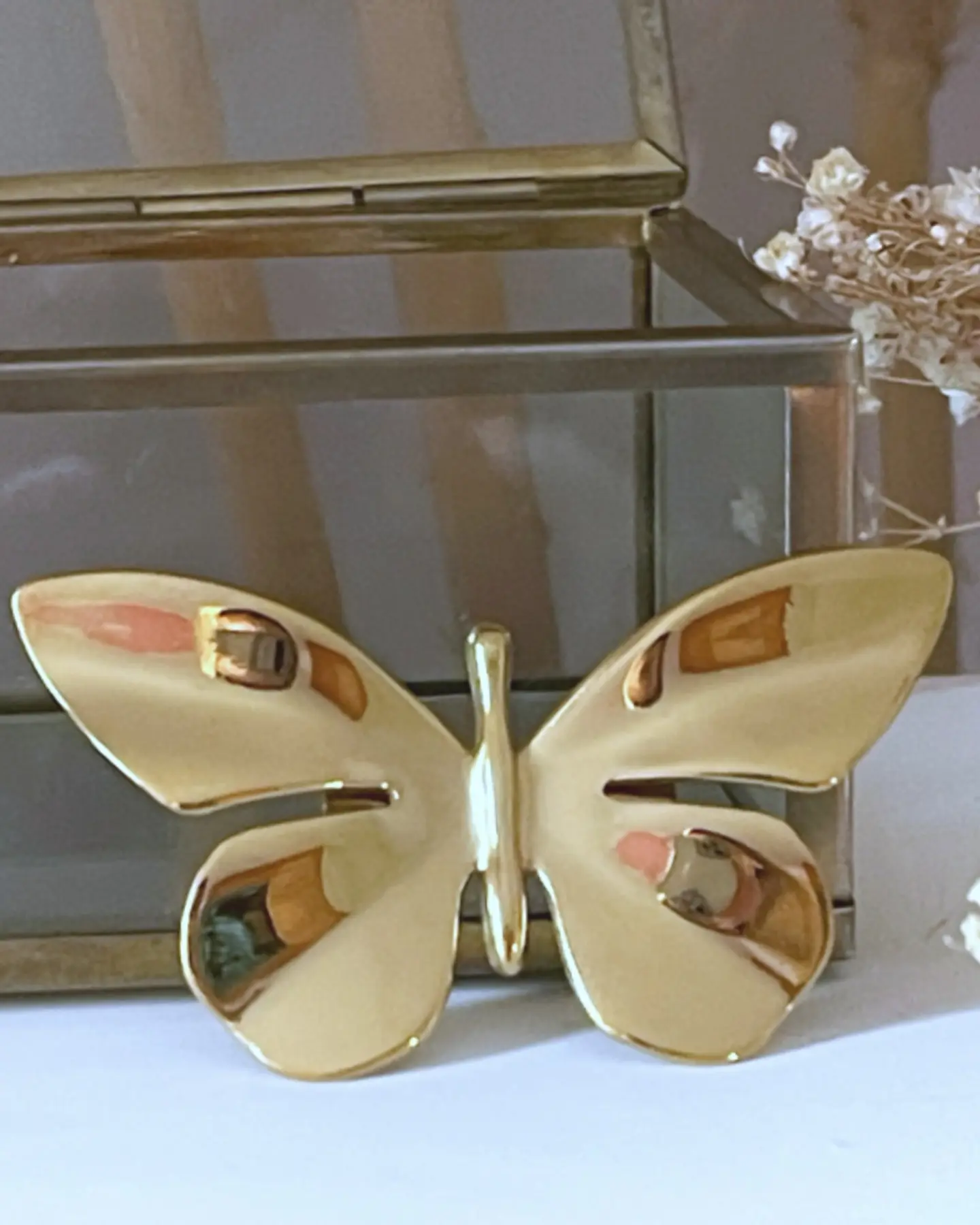 Broche Maxi Mariposa Metallic Gold  2