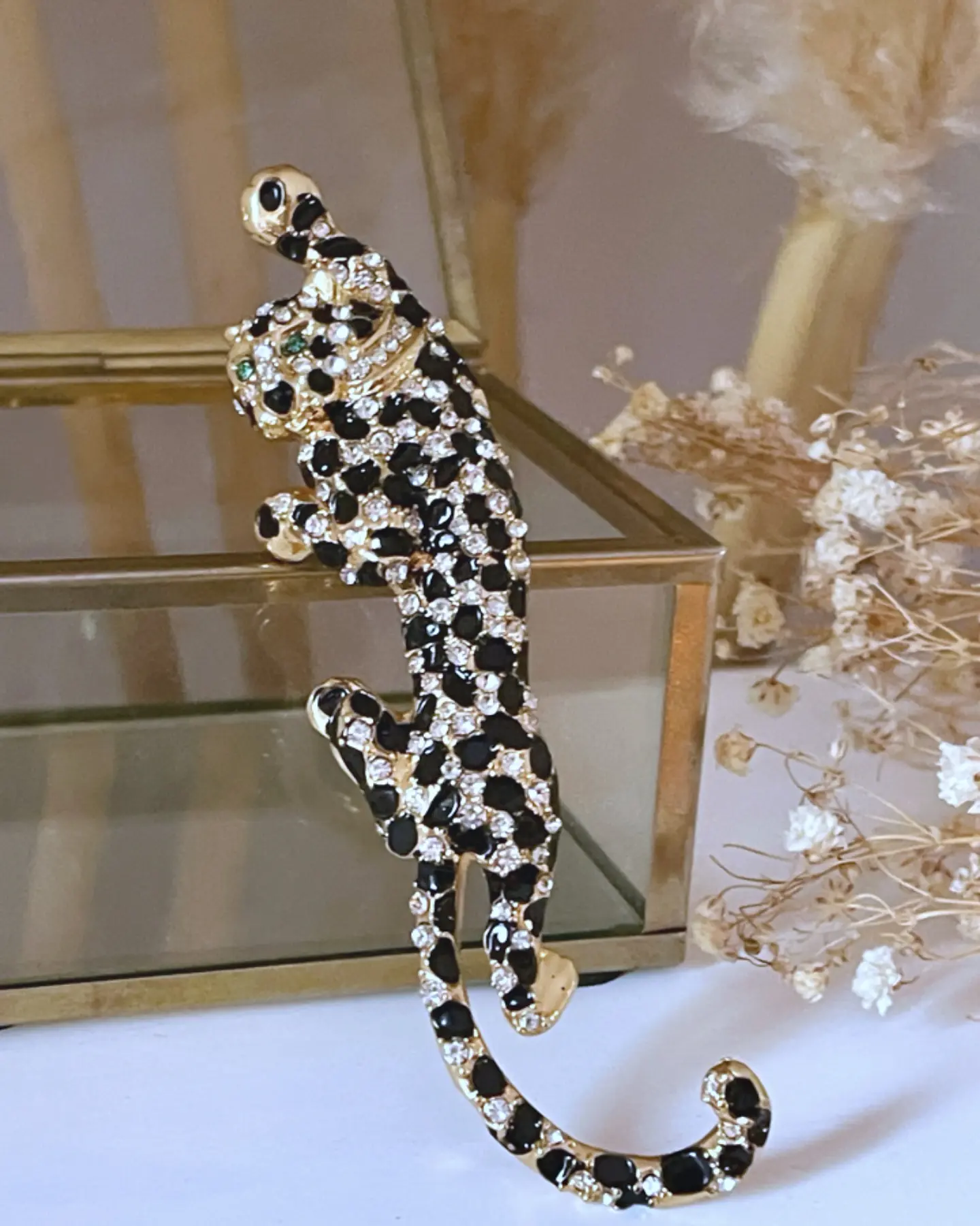 Broche Maxi Leopardo Black & Gold 3