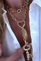 Collar XL Conector Corazón Llave Ala y Estella gold  - Miniatura 1