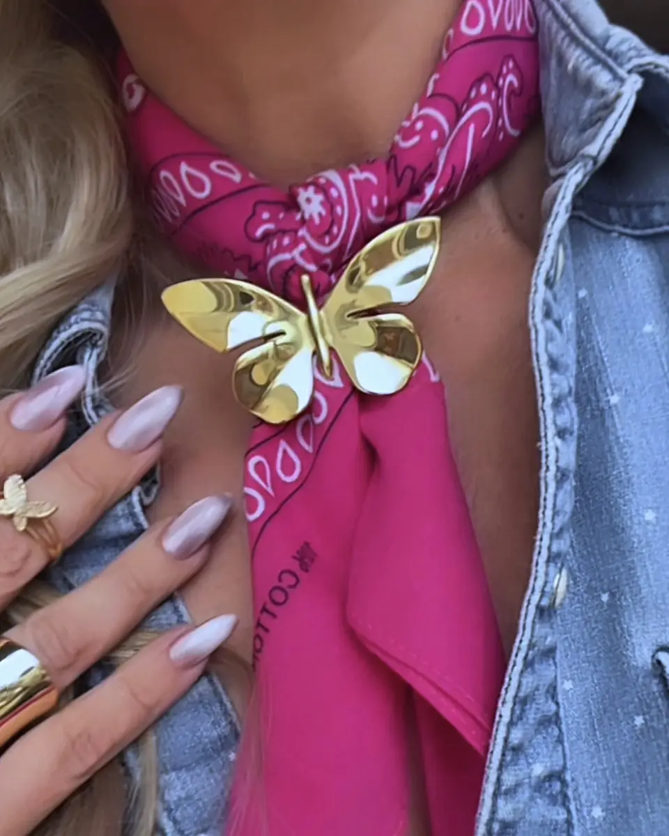 Broche Maxi Mariposa Metallic Gold  1