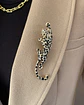 Broche Maxi Leopardo Black & Gold - Miniatura 2
