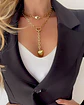 Collar XL Corazón Lariat con conector Gold  - Miniatura 1