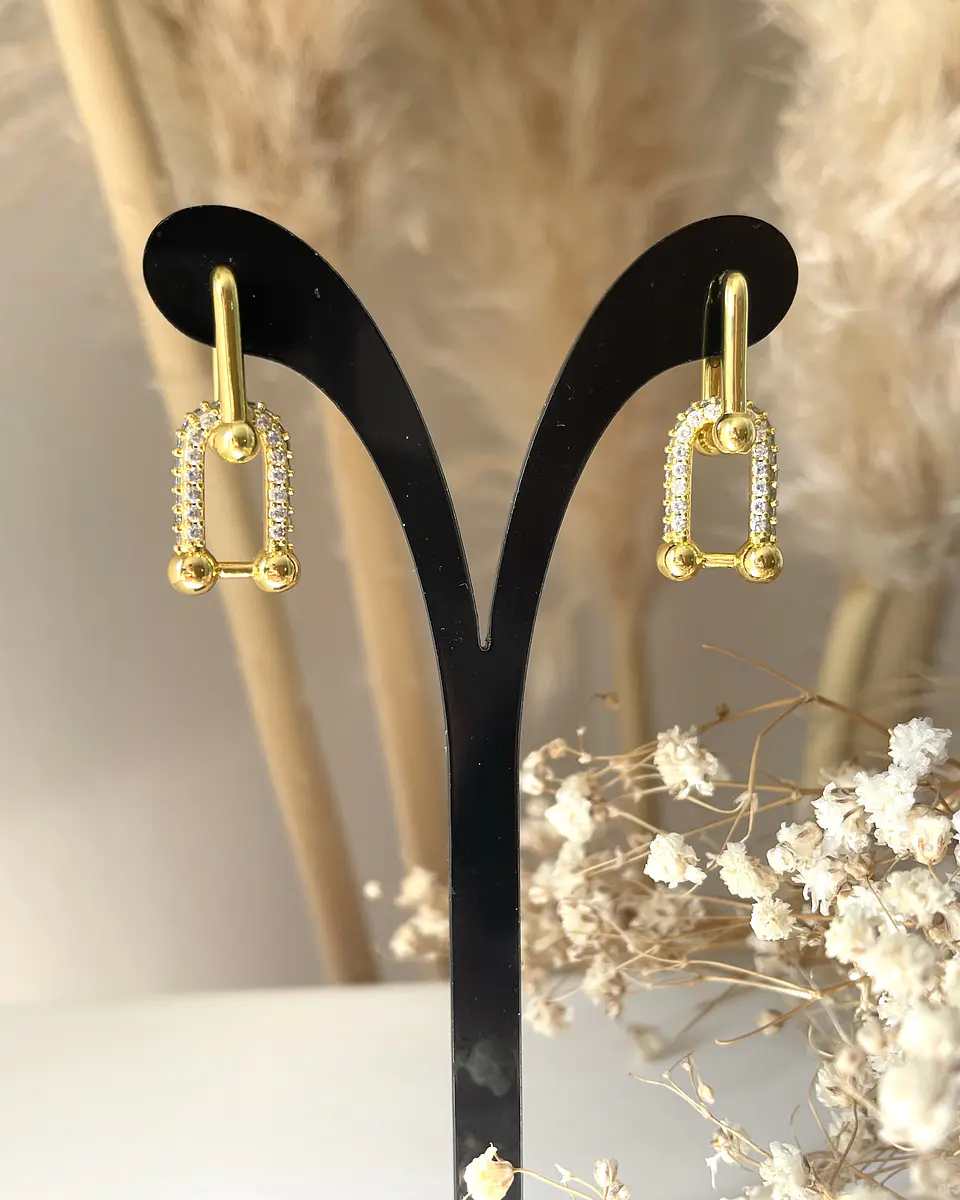 Aros Eslabones Tiffany Circones Gold  4
