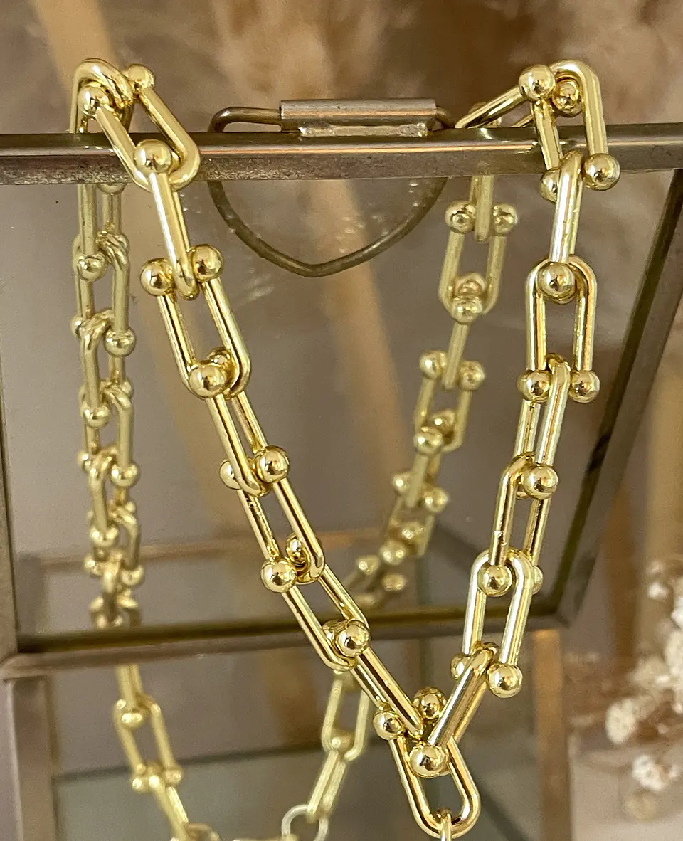 Collar Caracola eslabones Tiffany Gold 5