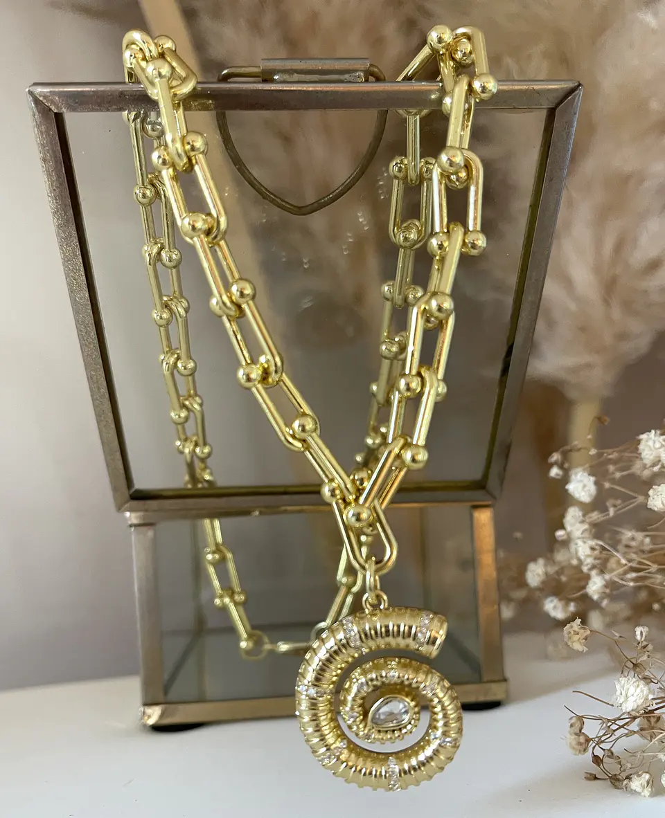 Collar Caracola eslabones Tiffany Gold 6