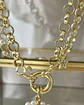 Collar Medallón Virgen Rayos Perlas punto luz Gold - Miniatura 4