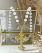 Collar Maxi Cruz Cuarzo Blanco Gold - Miniatura 2