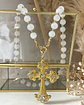 Collar Maxi Cruz Cuarzo Blanco Gold - Miniatura 6