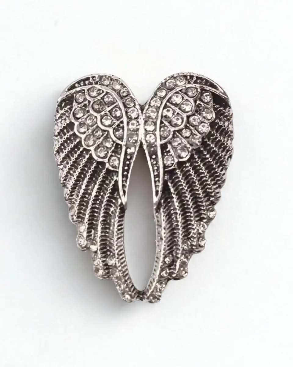 Broche Alas  Strass Silver 2
